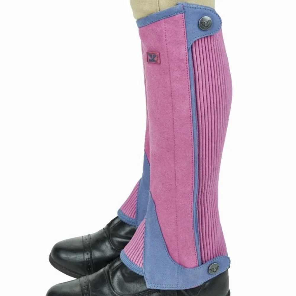 TuffRider‎ Children's Keeneland Synthetic Half Chaps Size Medium Pink Purple
